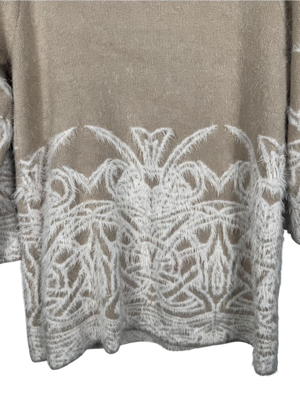 Picadilly Canada Fuzzy Winter Dream Open Front Cardigan, Size 1X - Picture 7 of 8